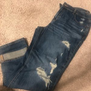 Distressed Old Navy Boyfriend mid rise jeans
